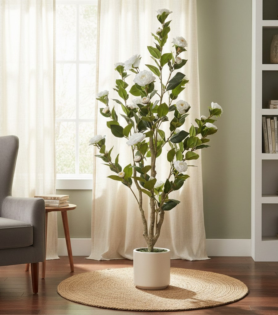 1.2m Artificial Camellia Tree