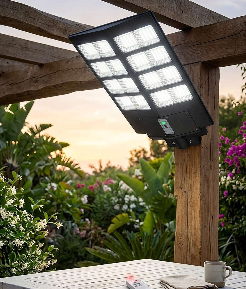 2000W Solar Heavy Duty Street Light with Motion Sensor and Remote Control