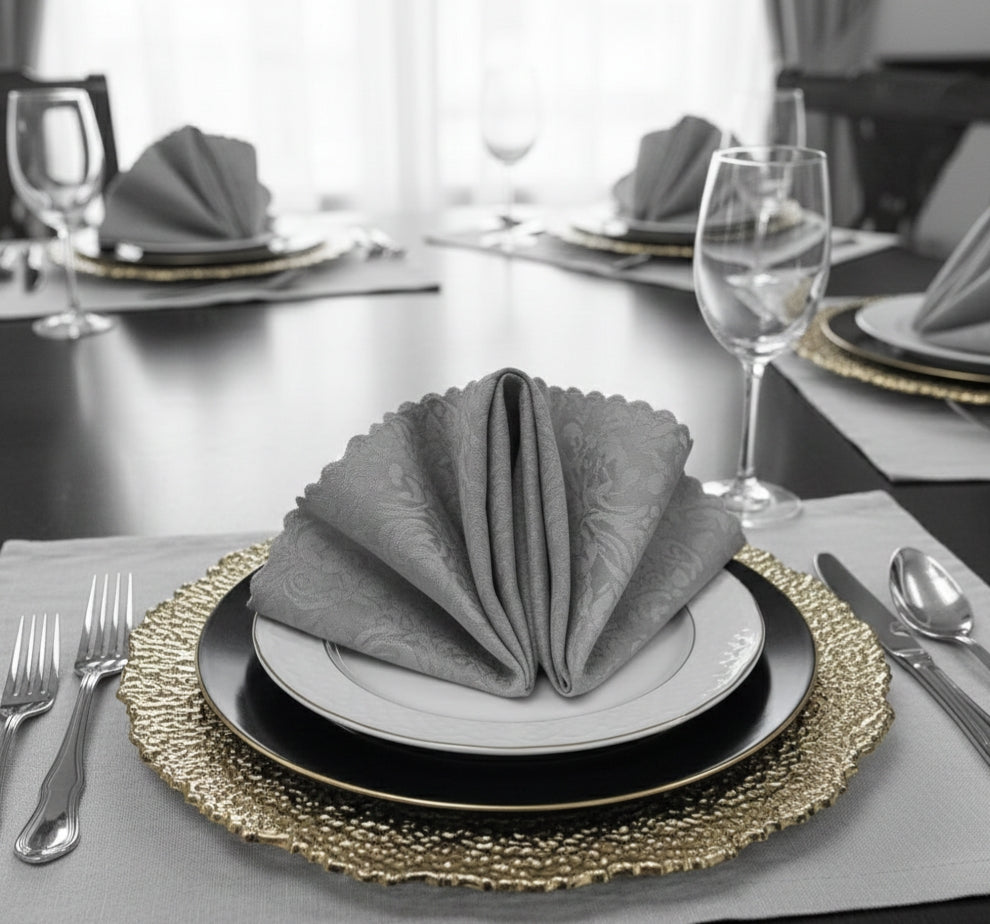 6Pcs Dining Napkins Pure White