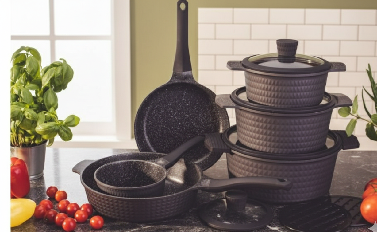 12pc nonstick cookware set β kitchen pots and pans with nonstick coating
