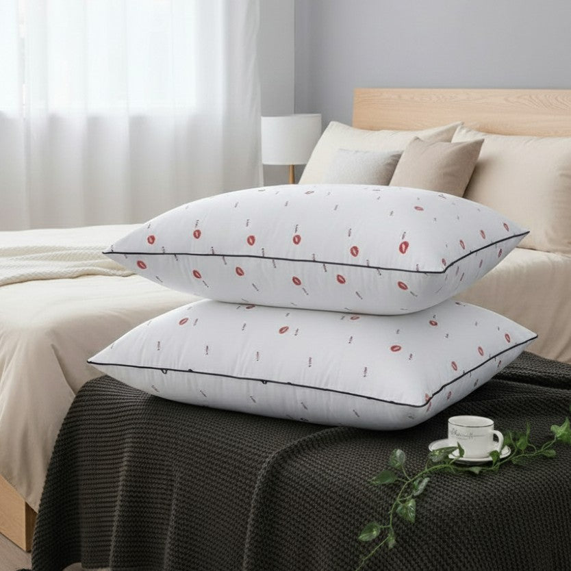 Cotton pillow 20x26 inches fully filled with pure fibre for comfortable sleep