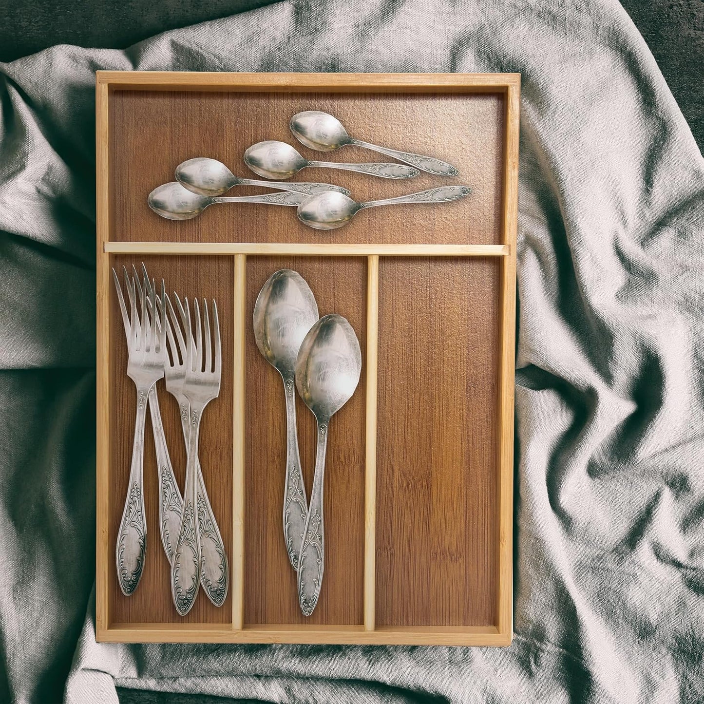 Bamboo Cutlery Tray