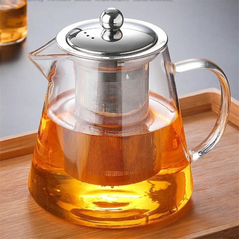 Nordic borosilicate glass teapot with infuser 950ml