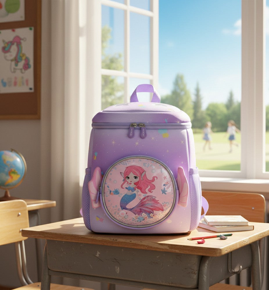 Girls’ Cartoon-Themed School Bag