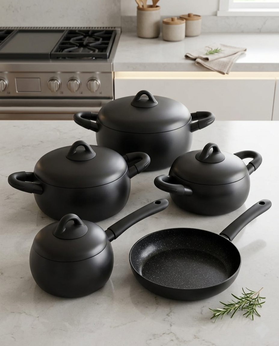 9 Piece Forged Aluminium Ceramic Cookware Set