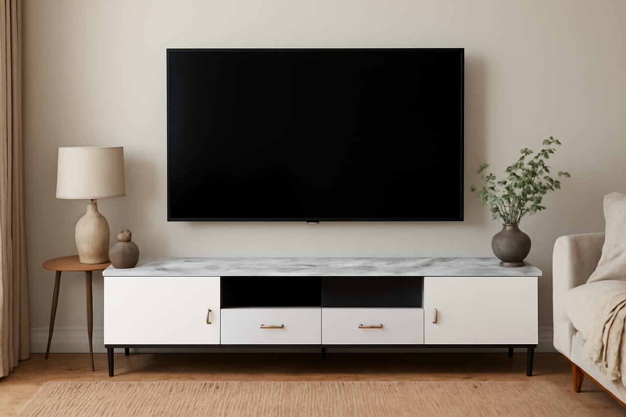 Cabinet With Marble Effect