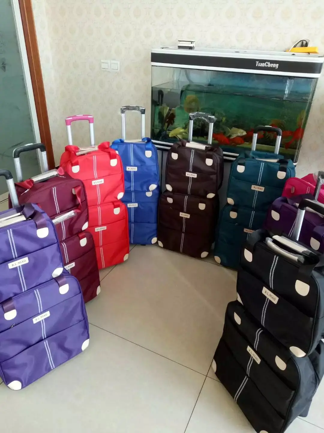 2 in 1 Trolley Travel Bag Set