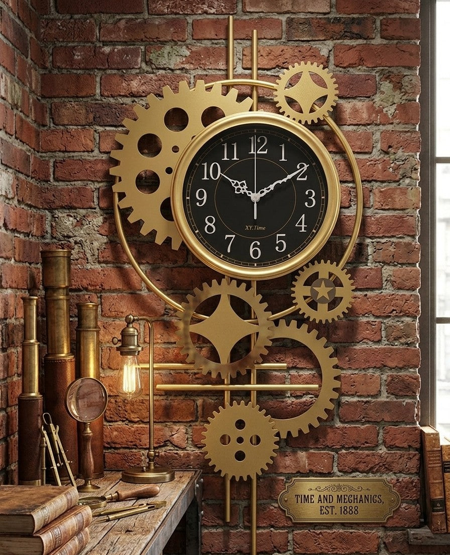Decorative Gears Design Wall Clock