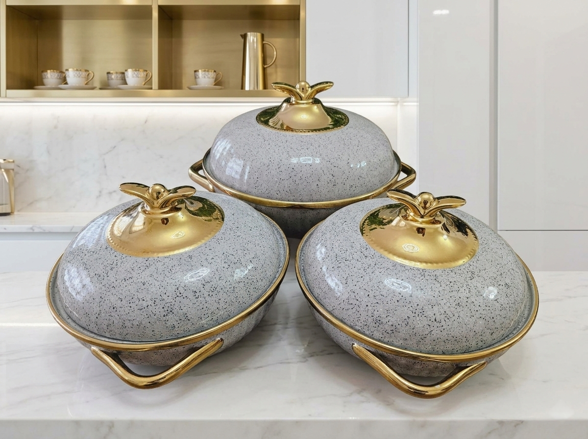 3 Pieces Ceramic Serving Bowls Set