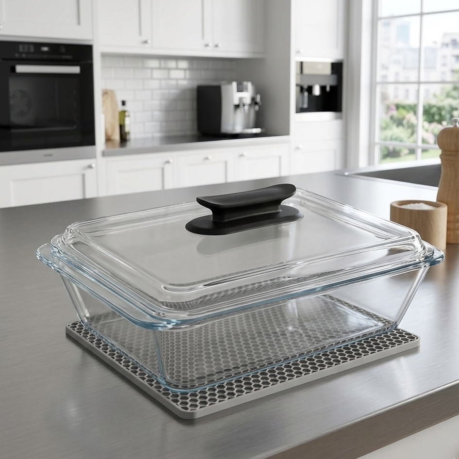 Glass Casserole Baking & Storage Tin With Lid