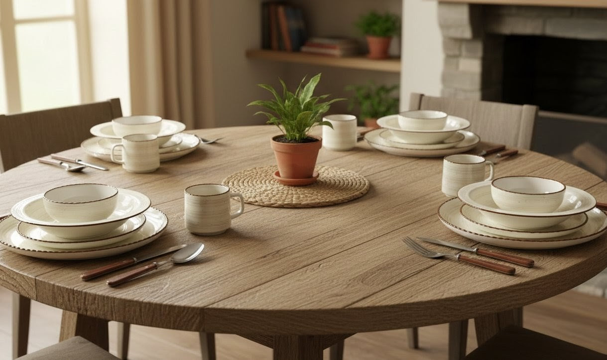 36pcs European Kiln Porcelain Dinner Set