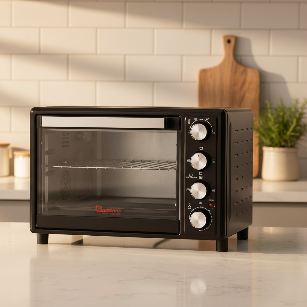 Ramtons 32L Black Oven Toaster With Convection And Rotisserie Function RM/775