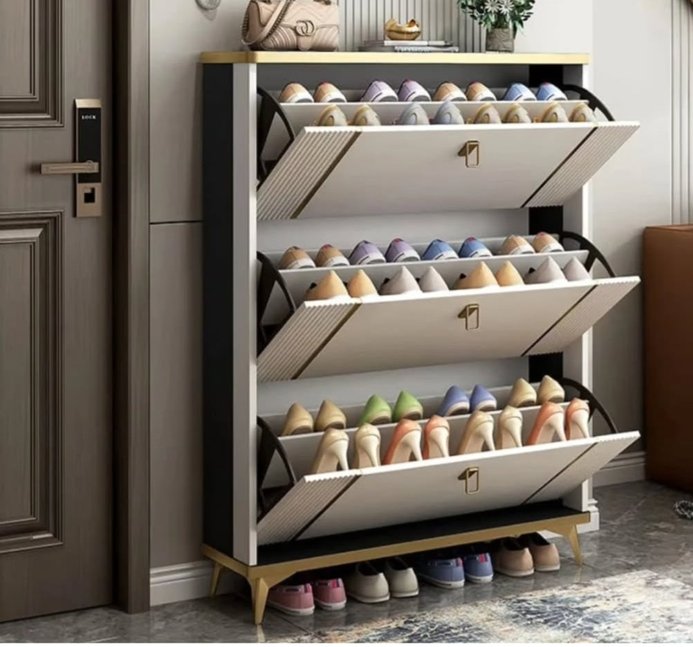 Bucket Flip Shoe Cabinet Double Layer