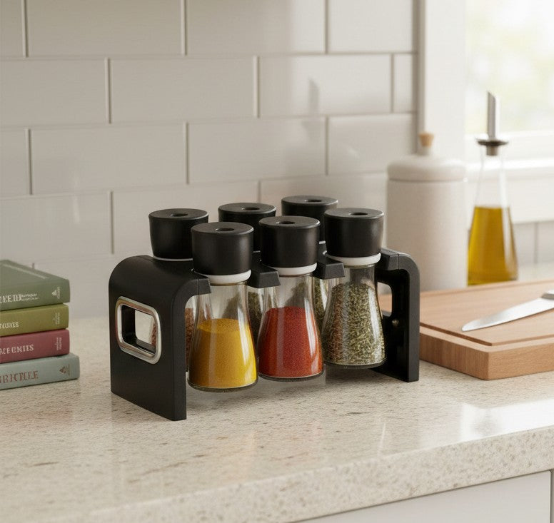 6Pc Spice Jar Set