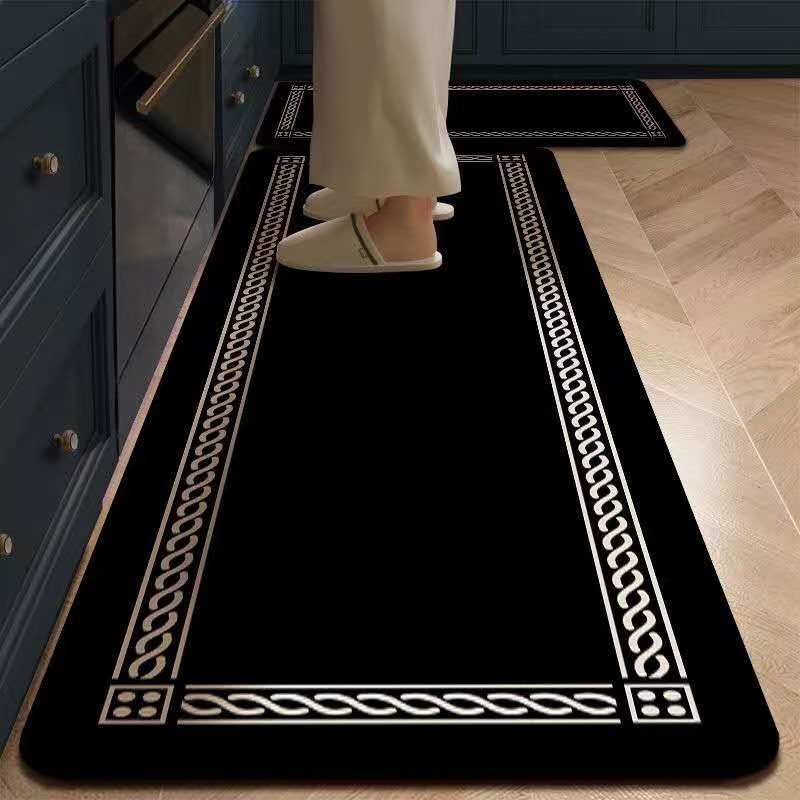 2 in 1 Rubber Bottom Anti Slip Kitchen Mats