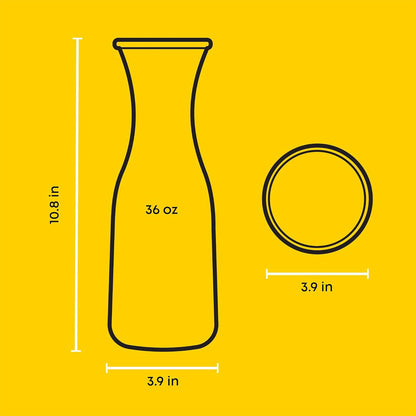 1L Glass Carafe with Plastic  Lid