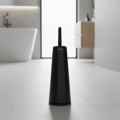 
Brabantia toilet brush and holder matte black steel bathroom cleaning set with discreet storage holder