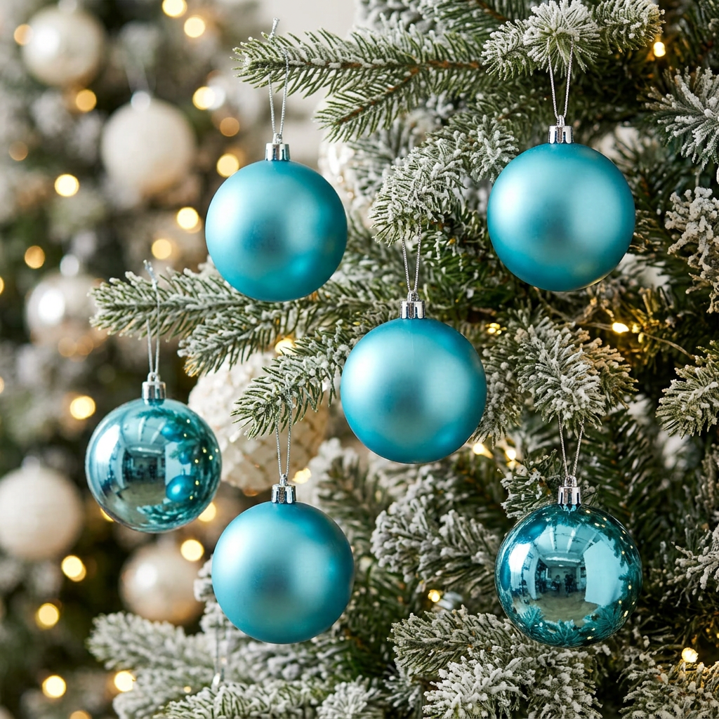 10cm and 8cm Blue: 10cm and 8cm blue Christmas baubles set of 6, available in Nairobi, Kenya.