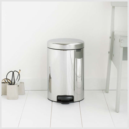 NewIcon Pedal Waste Bin – Brilliant Steel