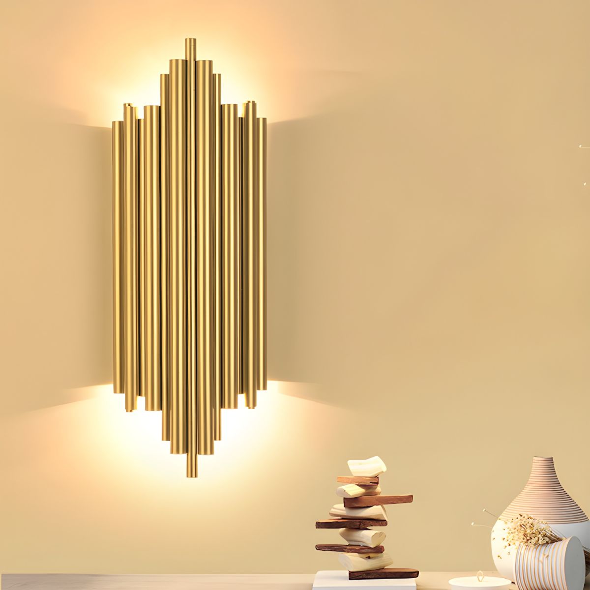 Gold Art Deco Wall Lamp E14 LP 8186-GO