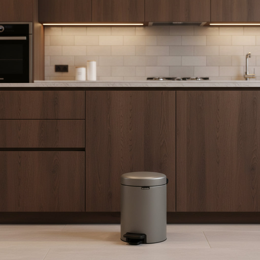 NewIcon Pedal Waste Bin –MIneral Concrete GREY