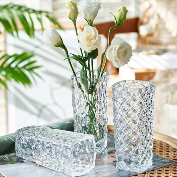 14cm Patterned Glass Vase
