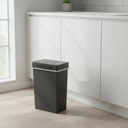 Printed Slim Swing Bin With Space Saving Design And Swing Lid Available In 8L 20L And 40L Sizes For Home And Commercial Waste Disposal
