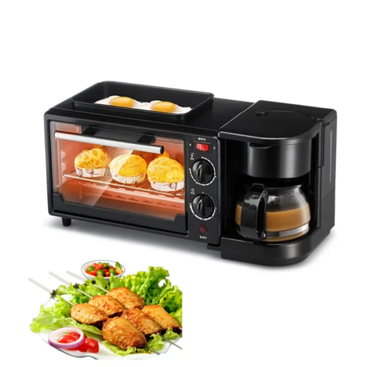 3 in 1 breakfast maker for preparing multiple breakfast items quickly in one appliance