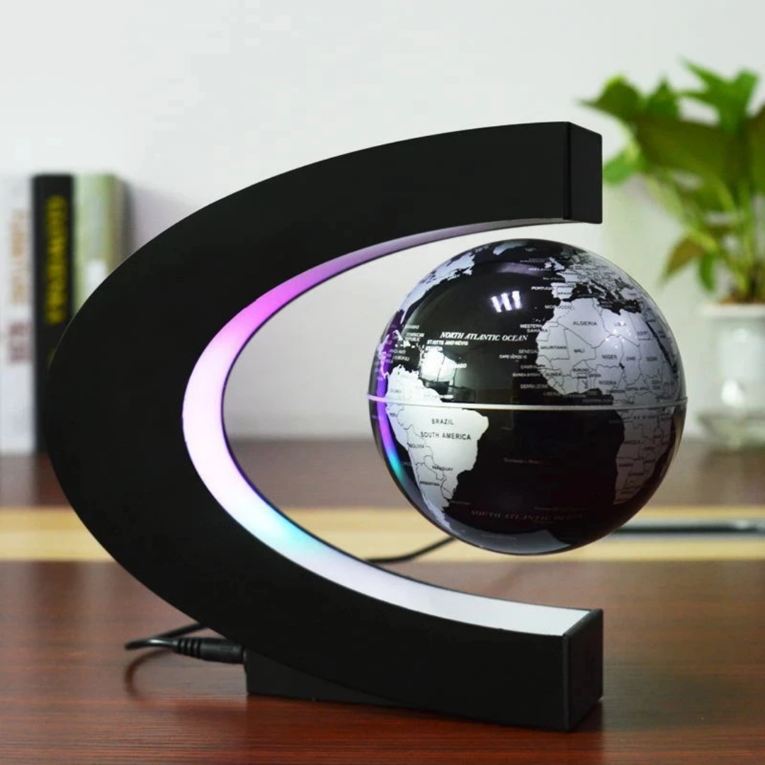 LED magnetic levitation floating globe lamp rotating world map night light for kids and home décor