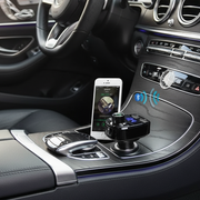 Gemelli Collections car charger FM transmitter with Bluetooth, MP3 player, and hands-free calling