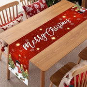 183 × 33cm linen Christmas table runner set with 5 table mats, Design A, available in Nairobi, Kenya