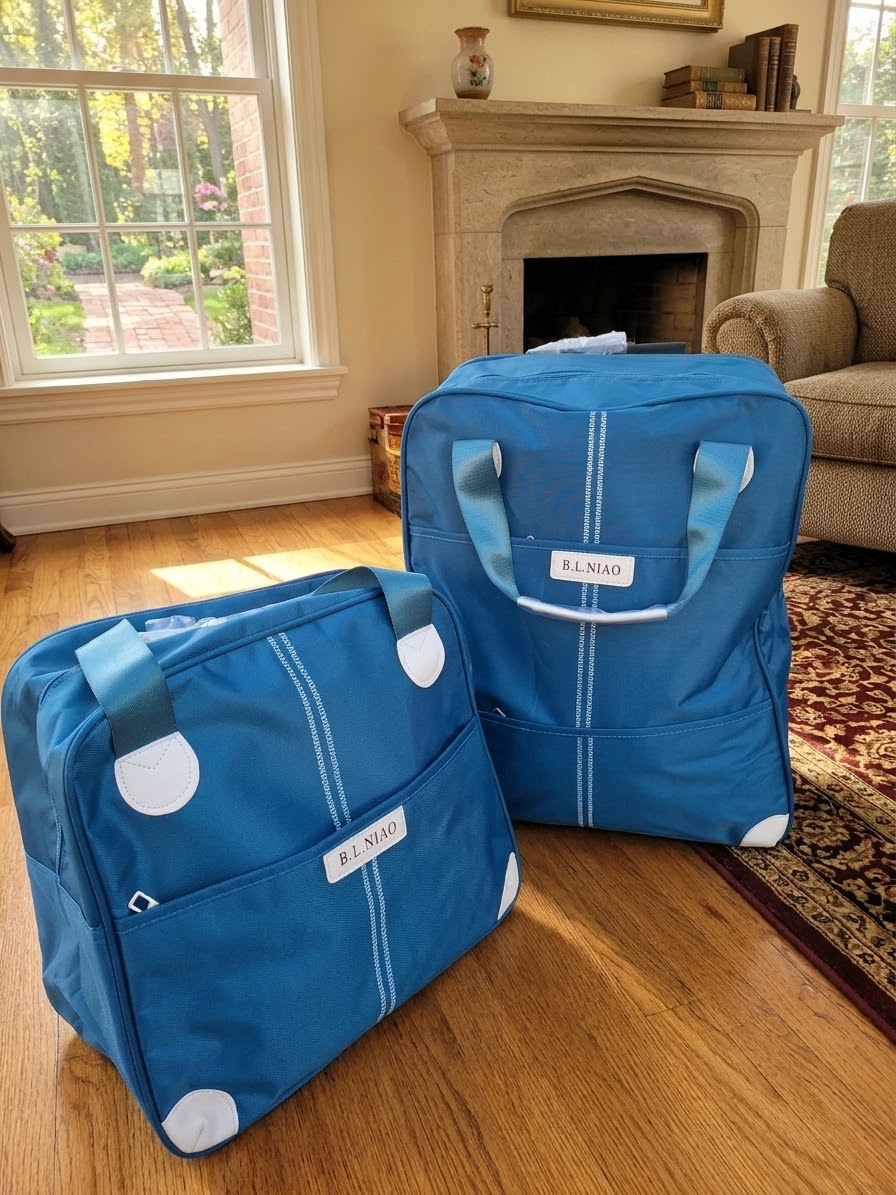 Lake Blue: 2 in 1 trolley travel bag set in lake blue, 45 × 21.5 × 39cm and 37 × 27 × 17cm, available in Nairobi, Kenya.
