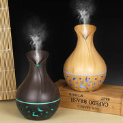 200ml wooden design ultrasonic humidifier and diffuser with colourful night lamp and one-key start and stop function, available in Nairobi, Kenya