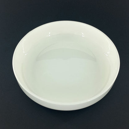 6pc 20cm Glossy White Ceramic Deep Plate set