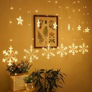 1.3m Snowflake Christmas Curtain Lights in Warm White for Festive Window and Home Decorations available in Nairobi, Kenya
