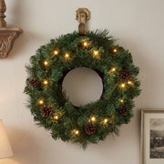 38cm Pre Lit Christmas Wreath with LED Lights for Festive Door and Wall Decorations available in Nairobi, Kenya