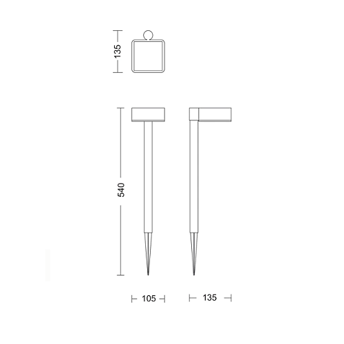 Philips LED Solar Pedestal Pathway Light Square 200 Lumen Vynce