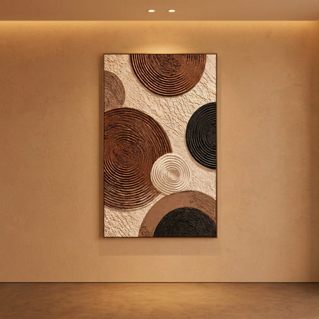 100 × 140cm Multi Tone Abstract Wall Art