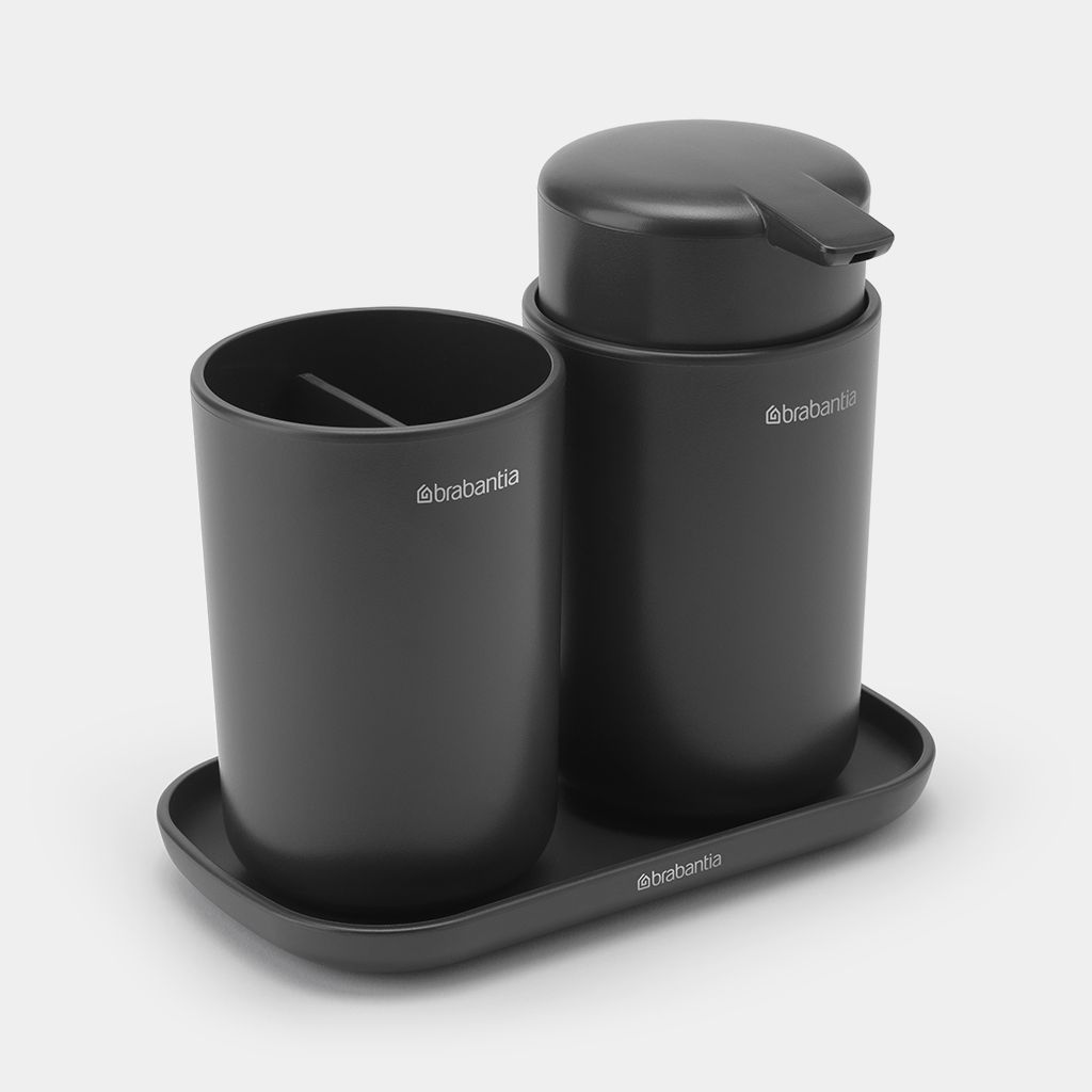 3 Piece Brabantia ReNew Bathroom Accessory Set