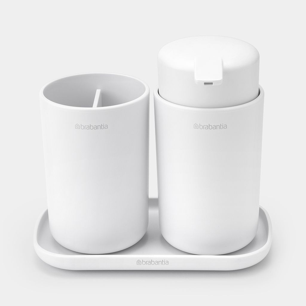 3 Piece Brabantia ReNew Bathroom Accessory Set