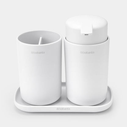 3 Piece Brabantia ReNew Bathroom Accessory Set