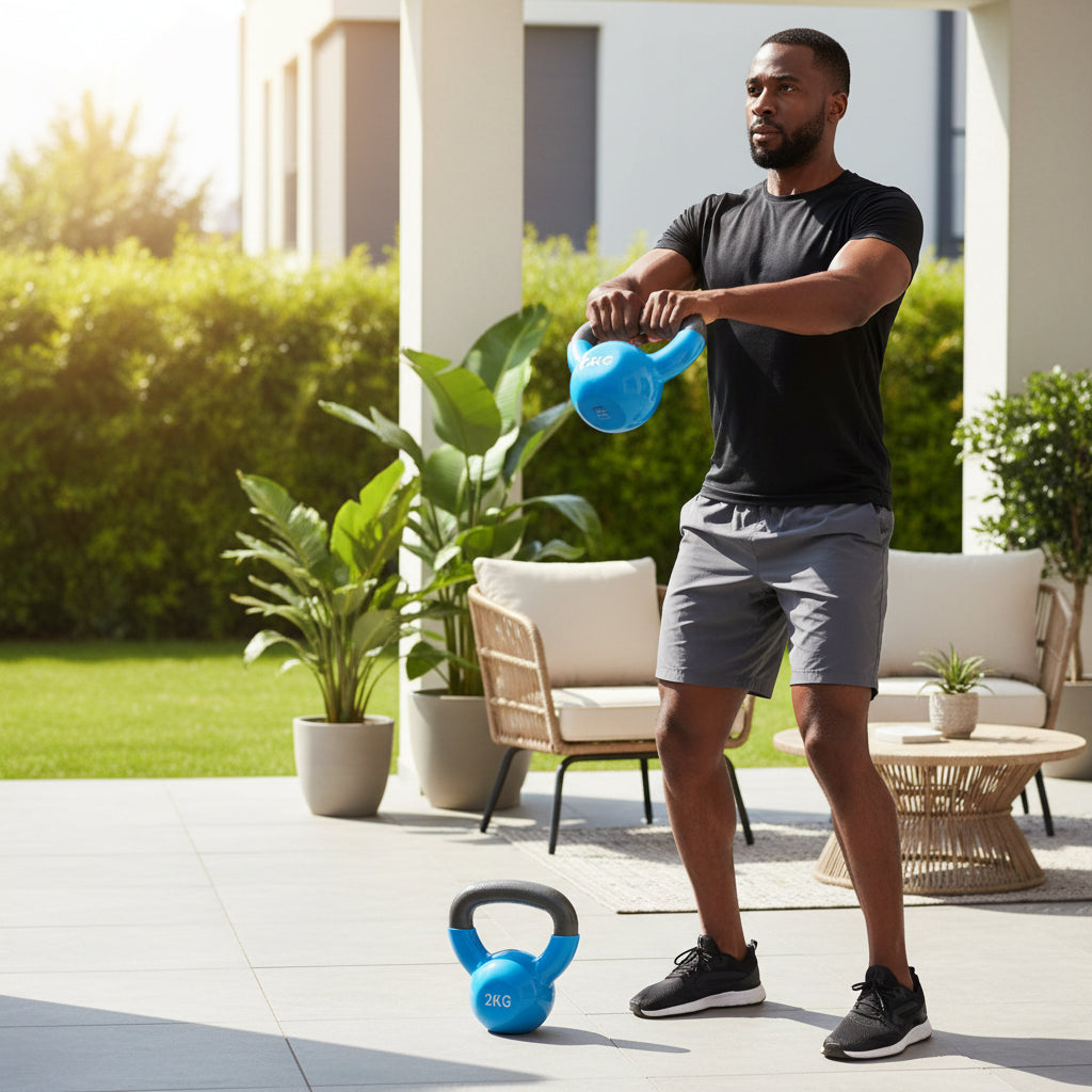 Colour Coded Non-Slip Vinyl Coated Kettlebells
