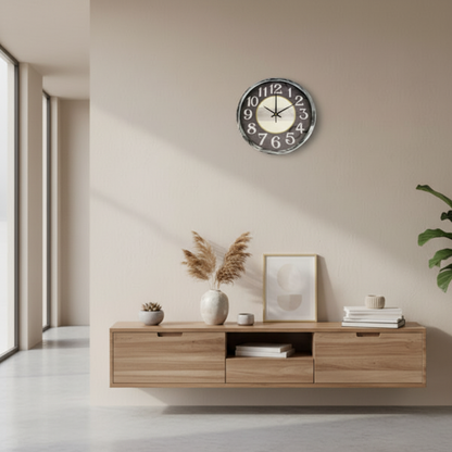 30cm Wide Rustic Wall Clock