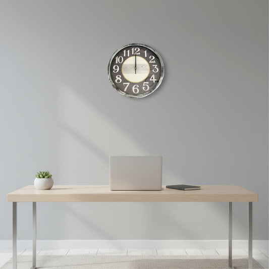30cm Wide Rustic Wall Clock