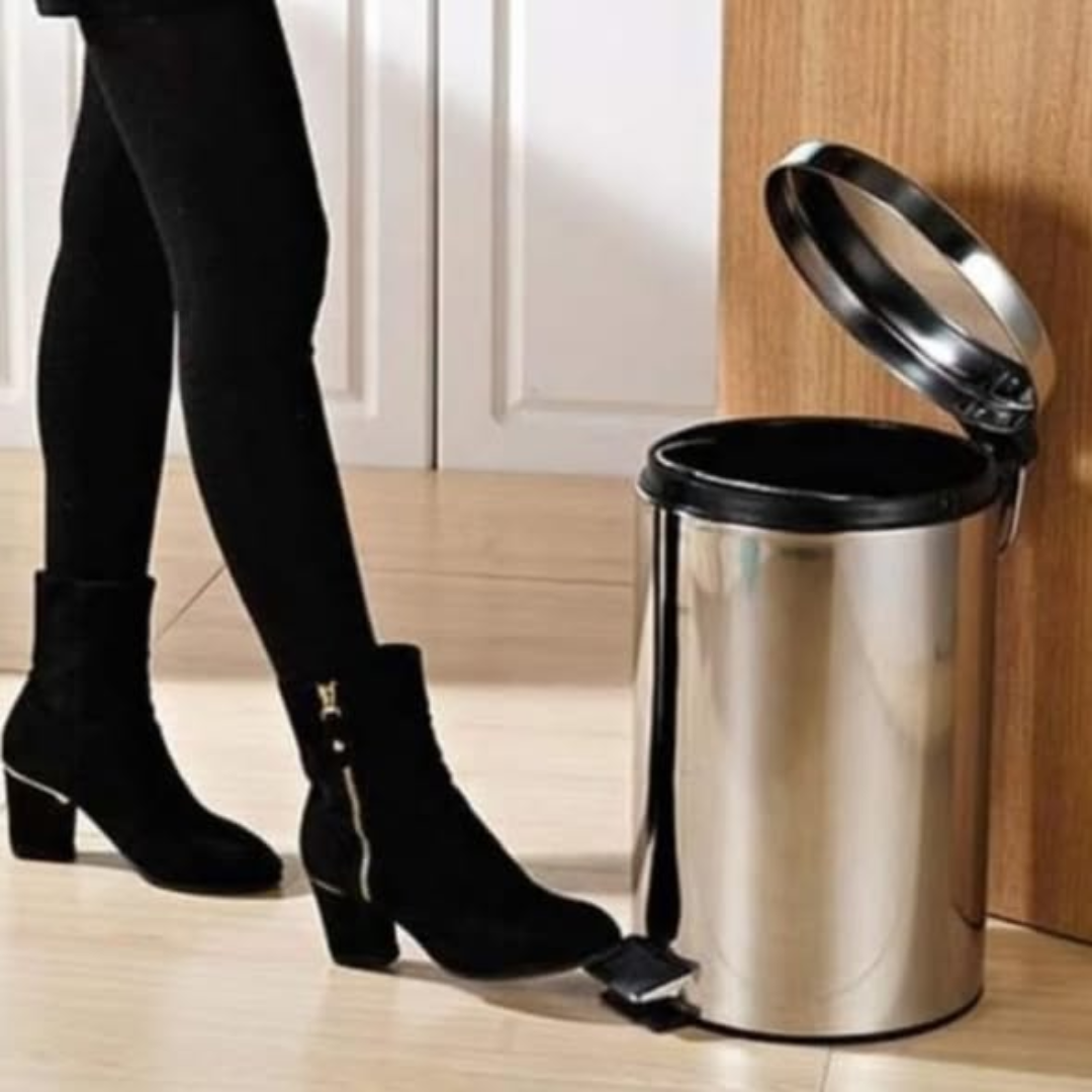 NewIcon Pedal Waste Bin – Brilliant Steel