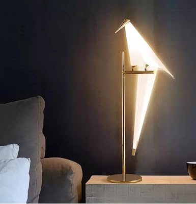 Geometric Origami  Gold Bird Sculpture Light