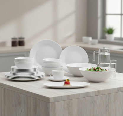 Diwali White 46PC Dinner Set-P6007