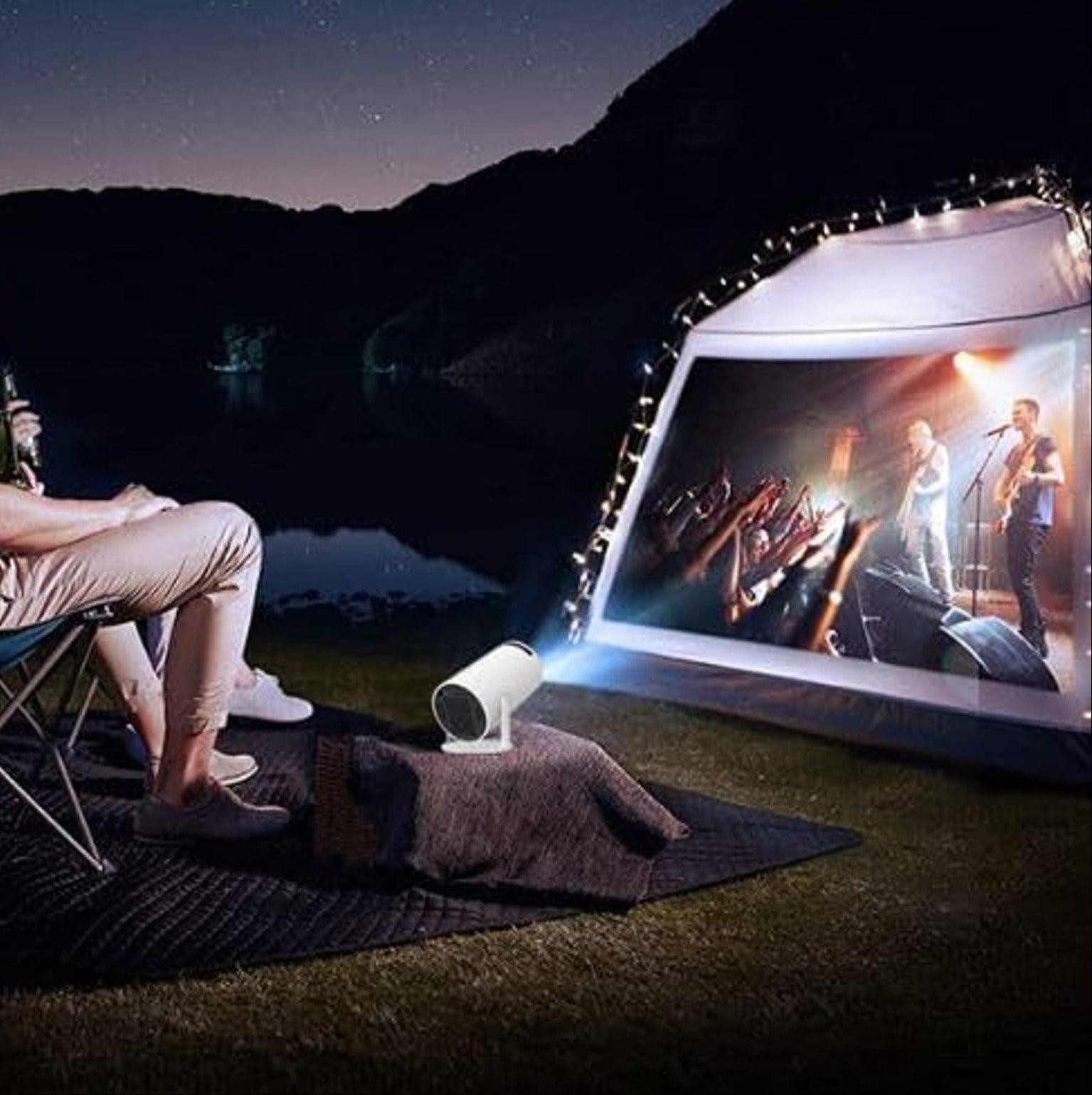 HY300 Smart Portable Projector with WiFi & Bluetooth