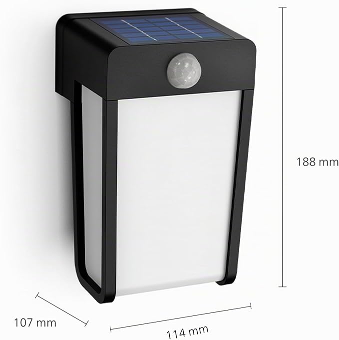 Philips LED Solar Wall Light Frosted 225 Lumen Shroud SR