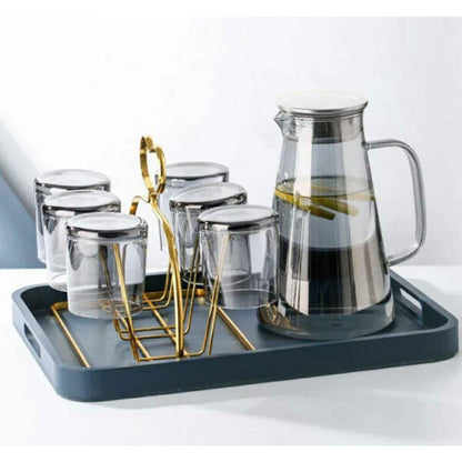 7-Piece 1950ml Smoky Grey Jug Set